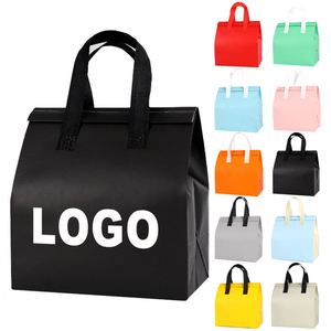 Factory Wholesale Custom Packing Bag with logo Waterproof Insulated Food Delivery Bag Non-woven Takeaway Bags - Product Image 1