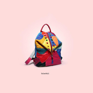 Sacs à dos <span class=keywords><strong>bachette</strong></span> piquage sacs en cuir de mode Européen et Américain mode couleur sacs à dos - Product Image 1