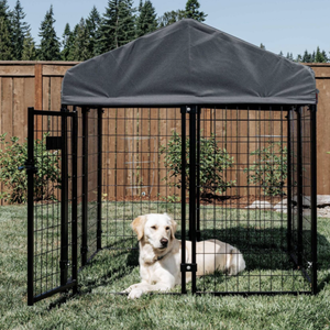 <span class=keywords><strong>Cages</strong></span> pour animaux de compagnie chenil pour chien avec toit couvert commercial en gros chenil pour chien en métal - Product Image 4