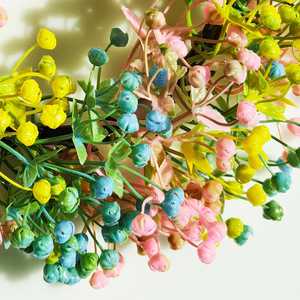 Couronne de fleurs artificielles Huiyun Baby's Breath, roseaux colorés pour décoration intérieure - Product Image 4