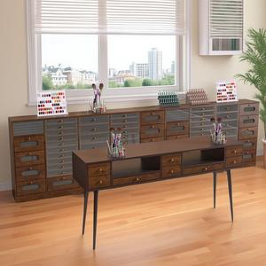 Mueble de Madera Maciza para Salón de Uñas con Cajones Transparentes para Almacenamiento y Exhibición de Esmaltes - Product Image 2
