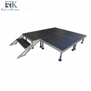 Scène mobile portable à cadre en aluminium réglable pour événements et concerts, capacité de charge lourde, podium de scène 4x4 pieds et 4x8 pieds - Product Image 1