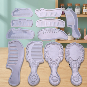 4-Piece Eco-Friendly Multiple Designs DIY Hand <b>Craft</b> Silicone Resin Molds Epoxy Mirror Crystal Comb Cake <b>Tools</b> OEM Brand - Product Image 3
