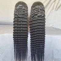 Perruques Ondulées Profondes Bouclées Vietnamiennes Semi-Naturelles Sans Colle Pré-Coupées 13x4 HD Lace Frontal 100% Réalistes Sans Colle