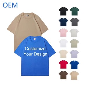 T-shirt personnalisé à impression numérique, faible MOQ, 230g 100% coton tricoté, doux, respirant, coupe oversize, grandes tailles - Product Image 2