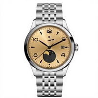 Montre chronographe mécanique entièrement automatique pour homme, vente en gros directe d'usine, boîtier en acier inoxydable, verre saphir