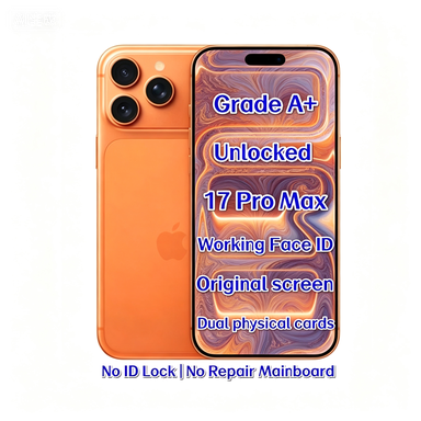 Wholesale iPhone 17 Pro Max 512GB Orange Unlocked Original Mobile Phone A19 Pro 5G Face ID Factory Supplier Bulk Order