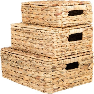 <span class=keywords><strong>Panier</strong></span> de <span class=keywords><strong>rangement</strong></span> en jacinthe d'eau Paniers en <span class=keywords><strong>osier</strong></span> pour l'organisation de cubes de <span class=keywords><strong>rangement</strong></span> pliants <span class=keywords><strong>Panier</strong></span> d'étagère en jonc de mer décoratif - Product Image 1