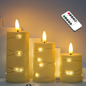 Velas LED sin Llama de 2 Pulgadas con Control Remoto y Cadena de Luces para Decoración del Hogar, Bodas, Halloween y Festivales - Product Image 1