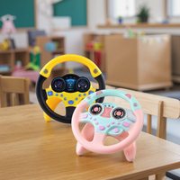 BJQ Voiture-Jouet en Plastique Électrique de Simulation de Conduite avec Volant, Jouet Éducatif pour Bébé et Enfants