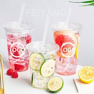 Gobelet en plastique personnalisé avec logo, à emporter, pour café, lait, thé, jus, avec couvercle rigide, 360 ml/500 ml/700 ml - Product Image 5