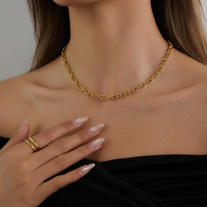 European Style Gold Plated Zinc Alloy <b>Cross</b> <b>Chain</b> Necklace For Women Gift Jewelry - Product Image 3