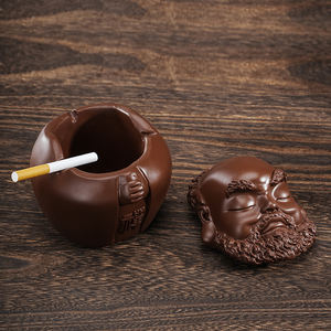 Cendrier Damo Tea Pet en résine peinte à la main, artisanat de qualité supérieure, décoration créative pour la cérémonie du thé, forme irrégulière, pour la maison et le bureau - Product Image 4