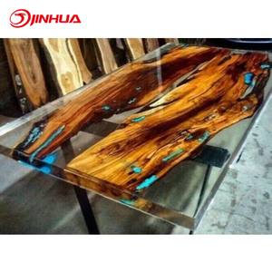 Tavolo centrale in resina epossidica trasparente trasparente River Epoxid per rivestimento da banco - Product Image 1