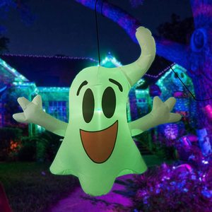 Halloween inflable al aire libre lindo fantasma soplar decoración liquidación con luces LED integradas para fiesta de vacaciones patio jardín - Product Image 3