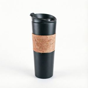 2026 New Design Modern Industrial Style <b>Insulated</b> Cup Stainless Steel Coffee <b>Mug</b> with Protective Cork Ring for Office & Commute - Product Image 4