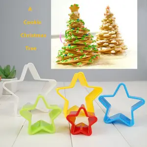 7 शैलियों 3D क्रिसमस बिस्कुट ढालना स्टाम्प और कलाकंद केक कुकी कटर के साथ बहु रंग बॉक्स पैकेज