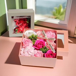 Regalo Fatto a Mano per la Festa degli Insegnanti o Compleanno, Scatola di Fiori di Sapone a Forma di Rosa Artificiale, Sorpresa per <span class=keywords><strong>Migliori</strong></span> Amici - Product Image 3