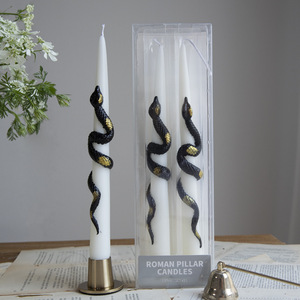 25Cm <b>Coconut</b> Wax Serpentine Cone <b>Candle</b> with Long Pole Luxurious Home & Party Decoration for Diwali - Product Image 4