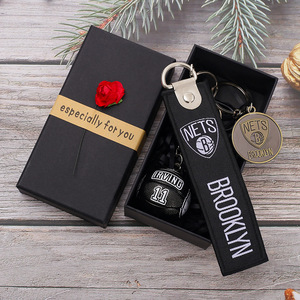 Double-Sided Woven Embroidered <strong>Lakers</strong> Warriors Keychain with Cultural Creative Design Birthday Gift in Gift Box - Product Image 2