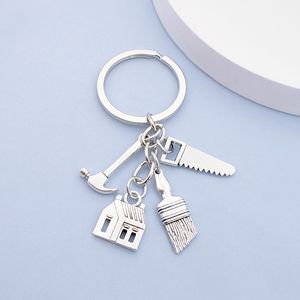 Outils de construction tendance, accessoires de bricolage, brosses pour la maison, outils, clés, porte-clés créatifs pour architectes et agents immobiliers en métal - Product Image 2