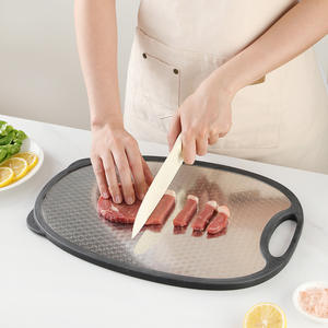 Tabla de Cortar con Diseño de Panda, Acero Inoxidable 304, Tabla para Cortar Frutas, Apta para Lavavajillas, Forma Rectangular - Product Image 2