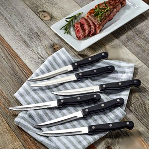 <span class=keywords><strong>Ensemble</strong></span> de couteaux à steak <span class=keywords><strong>Cuisinart</strong></span> 6 pièces, lames en acier inoxydable, manches en plastique, coupe précise, légers, durables, modèle noir - Product Image 3
