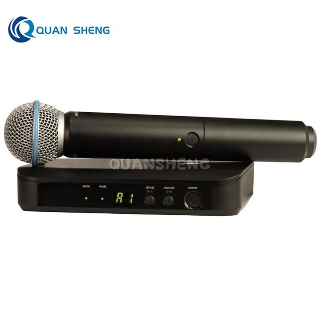 UHF Wireless Karaoke Mic System Handheld Metal Microphone for Stage Performance BLX4 BETA58a SM35 BETA98