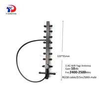Antena Repetidora Exterior de Largo Alcance Direccional 10dBi 2.4G WiFi Yagi para Comunicación