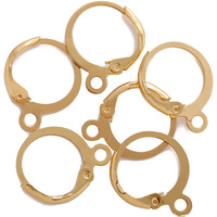 100 Pièces/Sac Supports de Boucles d'Oreilles Métal Français à Clipser avec Boucle Fermoir Base pour la Fabrication de Bijoux Accessoires DIY