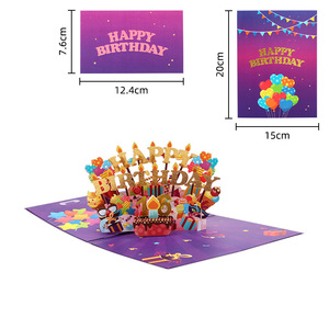 Pop up <strong>Birthday</strong> <strong>Cards</strong> 1-100 Age Luxury Blowable LED Light Candle Cake Music Happy <strong>Birthday</strong> <strong>Card</strong> - Product Image 5