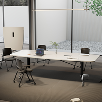 Table de conférence exécutive moderne en bois, pliable, multifonctionnelle, modulaire, pour bureau commercial, chambre ou salle de réunion