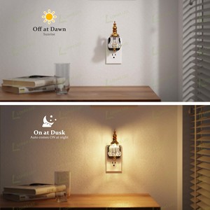 Luci Notturne LOHAS con Presa a Muro, Dimmerabili 0-100 LM, Lampada LED a Fiore in Vetro 1W, Luce Notturna Vintage per Bagno e Corridoio - Product Image 3