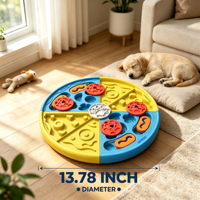 Jouet distributeur de nourriture pour animaux de compagnie en forme de pizza, gamelle interactive pour chiens et chats à alimentation lente, jeu interactif pour dissimuler les friandises, couleur et fonction personnalisables, matériau sûr et de qualité supérieure