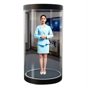 Hot-bán hình trụ Holographic chiếu tủ trưng bày với 3D Hologram phát lại LED OEM kim loại xây dựng - Product Image 3
