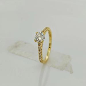 Anillos simples de promesa delicada rellena de oro real de 14KT para niñas, anillo antideslustre, el último diseño de anillo de oro para mujeres - Product Image 2
