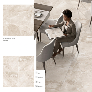 Roman White Glossy Vitrified Porcelain Floor Tiles Luxury Marble Surface for Modern Interior Projects - Product Image 6