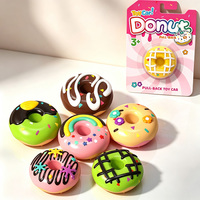 Ensemble de voitures jouets en plastique personnalisées à rétrofriction avec design de presse à donuts simulée, jouets éducatifs interactifs parent-enfant pour les 2-14 ans