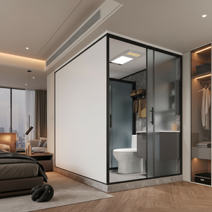 Nouvelle cabine <span class=keywords><strong>de</strong></span> <span class=keywords><strong>douche</strong></span> préfabriquée pour salle <span class=keywords><strong>de</strong></span> bain, toilettes portables, pièce modulaire avec enceinte intégrée, cabines <span class=keywords><strong>de</strong></span> salle <span class=keywords><strong>de</strong></span> bain complètes - Product Image 1