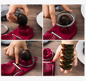 ที่ตัด<span class=keywords><strong>ไข่</strong></span>สแตนเลสอเนกประสงค์ 2-in-1 อุปกรณ์ครัวสำหรับหั่นไข่ เครื่องมือทำ<span class=keywords><strong>สลัด</strong></span>ในครัว ทำความสะอาดง่าย - Product Image 6