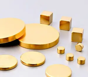 Permanent N35 Disc Ndfeb Neodymium Magnet Gold