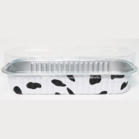 Moule à Cupcake en feuille d'aluminium de forme rectangulaire avec couvercles Doublures en feuille de Cupcake Mini moules jetables pour contenants alimentaires