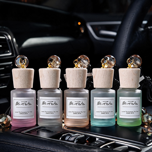 Handmade French Style <b>Car</b> Aromatherapy Glass <b>Bottle</b> For Aesthetic Gifting Bulk Custom Logo With Wooden Cap Box Set Jar Case - Product Image 4