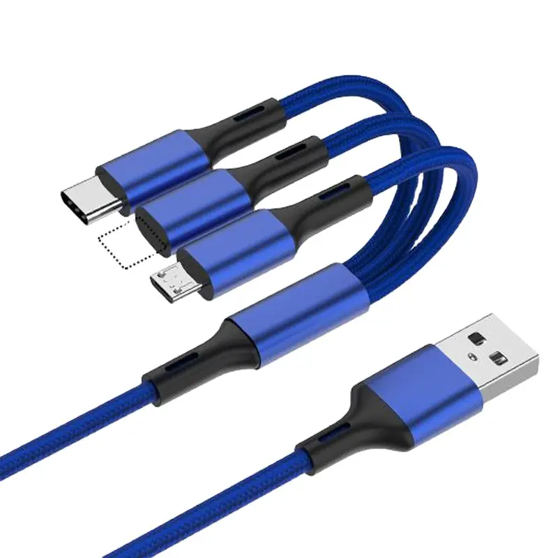 Schlüssel bund 3 In 1 Daten USB-Kabel für iPhone Typ C Mikro ladegerät Android USB-Kabel