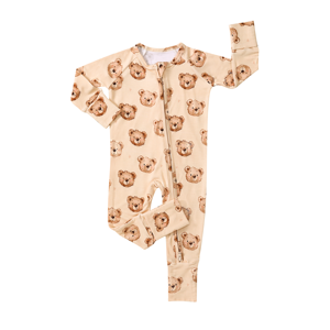 Ropa de Bebé Personalizada con Logo Lista para Enviar Ropa de Bambú Pijamas Infantiles Body Traje de Una Pieza con Cremallera de Dos Vías para Bebé Mameluco - Product Image 1