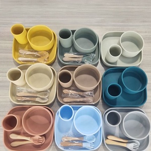 Diviseur carré imprimé de qualité alimentaire sans BPA enfants alimentation divisée assiettes en Silicone <span class=keywords><strong>repas</strong></span> bébé pour enfants bébé enfants - Product Image 4