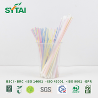 Pailles à bulles en plastique PP emballées individuellement pour bubble tea, smoothies et milkshakes, pailles jetables pour boba, idéales pour les fêtes