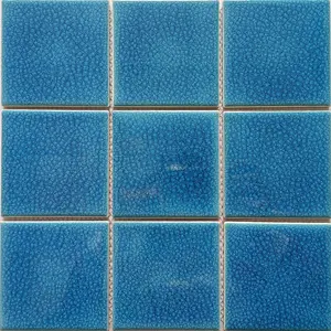 300*300 prix de gros extérieur vert bleu arc-en-ciel couleur cristal verre piscine carreaux de mosaïque