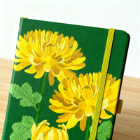 Carnet A5 à couverture rigide avec motif en relief des 12 fleurs de naissance, journal personnalisé pour cadeau d'anniversaire