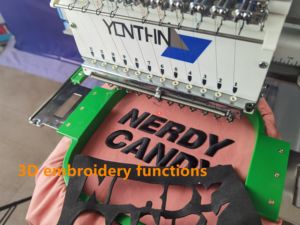 เครื่องปักคอมพิวเตอร์ยี่ห้อ Yonthin 1200spm หัวเดียว ปักได้หลากหลายประเภท เช่น หมวก เสื้อผ้า ถุงเท้า รุ่นใหม่ - Product Image 3